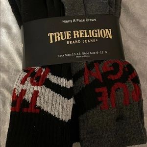 NWT men’s True Religion 8 pack of crew socks